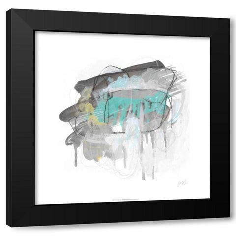 Gestural Logic III Black Modern Wood Framed Art Print with Double Matting by Vess, June Erica