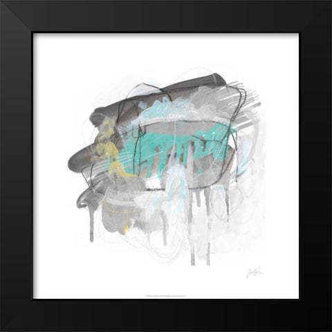 Gestural Logic III Black Modern Wood Framed Art Print by Vess, June Erica