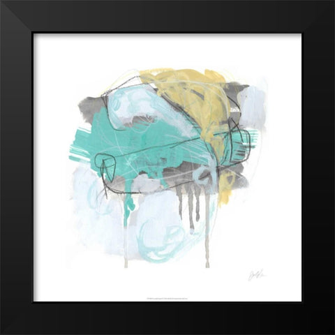 Gestural Logic IV Black Modern Wood Framed Art Print by Vess, June Erica