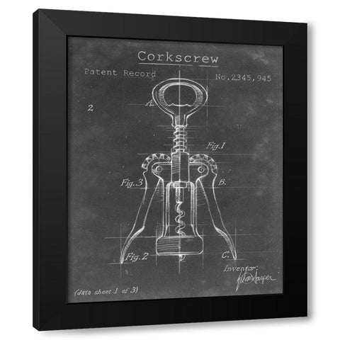 Corkscrew Diagram I Black Modern Wood Framed Art Print with Double Matting by Harper, Ethan