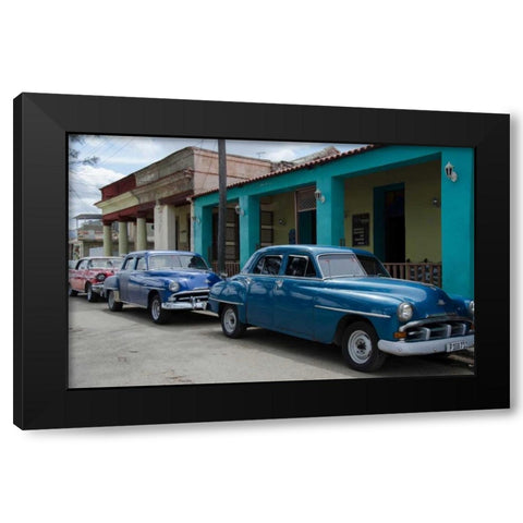 Cars of Cuba VIII Black Modern Wood Framed Art Print with Double Matting by DeNardo, Laura