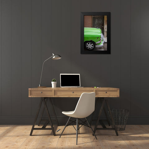 Cars of Cuba III Black Modern Wood Framed Art Print by DeNardo, Laura