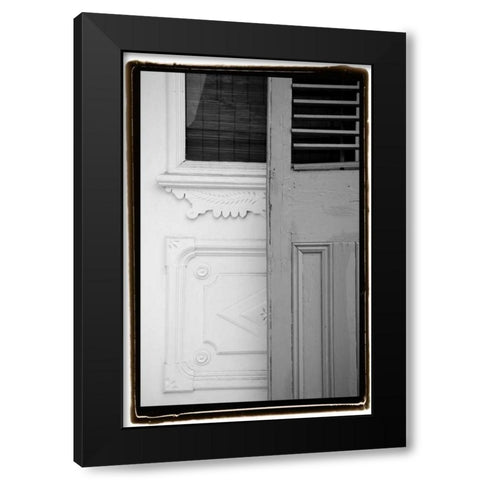 French Quarter Architecture I Black Modern Wood Framed Art Print with Double Matting by DeNardo, Laura