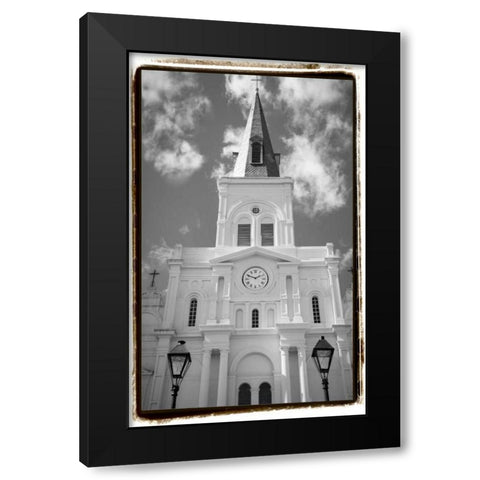 St. Louis Cathedral, Jackson Square I Black Modern Wood Framed Art Print by DeNardo, Laura
