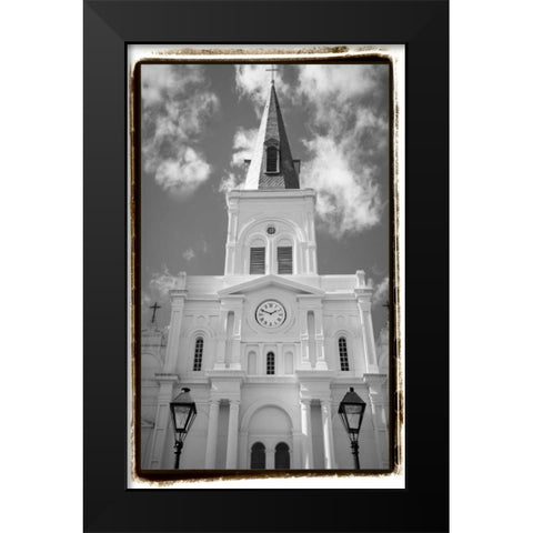 St. Louis Cathedral, Jackson Square I Black Modern Wood Framed Art Print by DeNardo, Laura