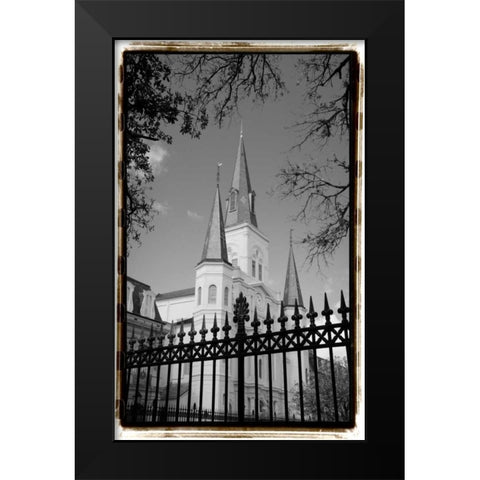 St. Louis Cathedral, Jackson Square II Black Modern Wood Framed Art Print by DeNardo, Laura