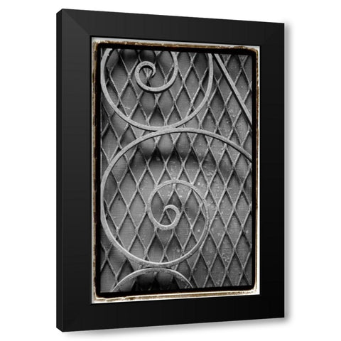 French Quarter Ironwork III Black Modern Wood Framed Art Print with Double Matting by DeNardo, Laura