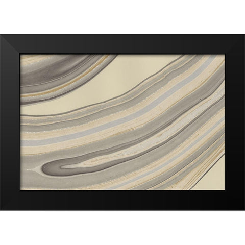 Cross Sections II Black Modern Wood Framed Art Print by Stramel, Renee W.