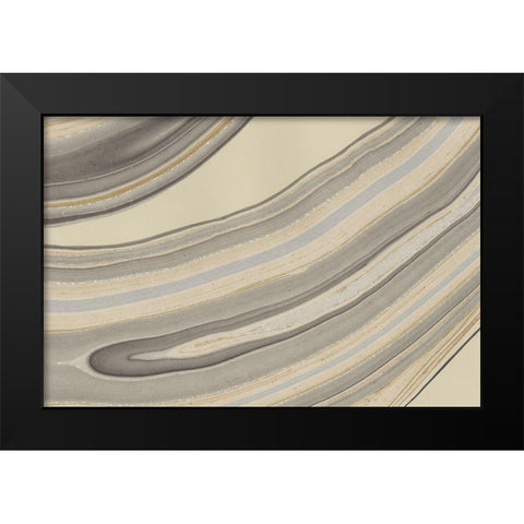 Cross Sections II Black Modern Wood Framed Art Print by Stramel, Renee W.