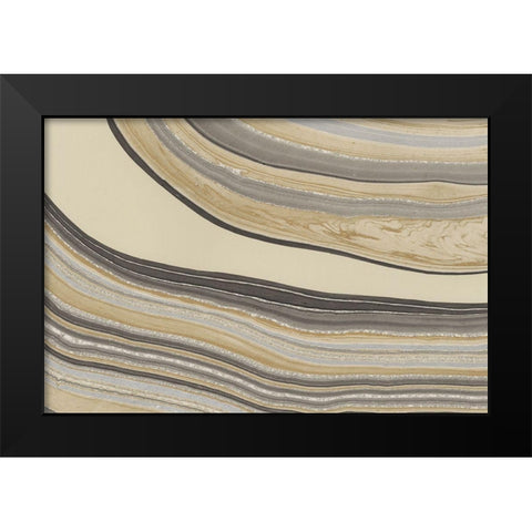 Cross Sections III Black Modern Wood Framed Art Print by Stramel, Renee W.