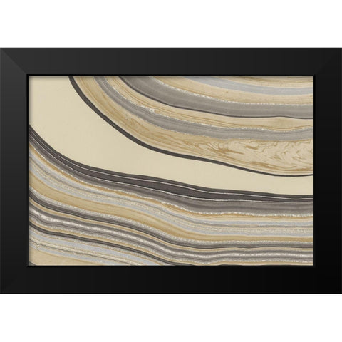 Cross Sections III Black Modern Wood Framed Art Print by Stramel, Renee W.