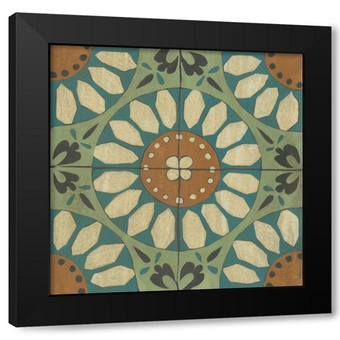 Fraser Tile V Black Modern Wood Framed Art Print by Zarris, Chariklia