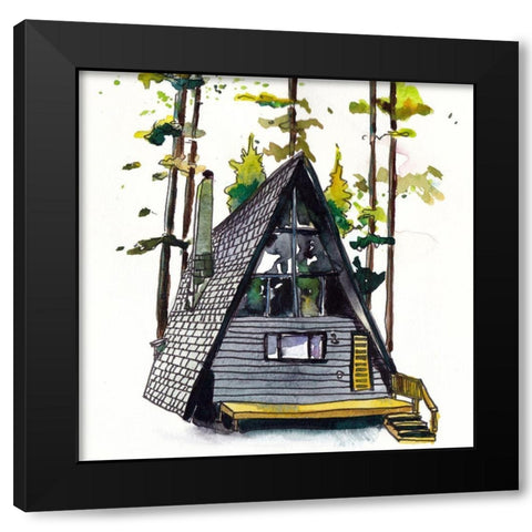Rad Cabin II Black Modern Wood Framed Art Print by McCreery, Paul