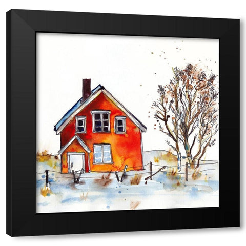 Rad Cabin V Black Modern Wood Framed Art Print with Double Matting by McCreery, Paul