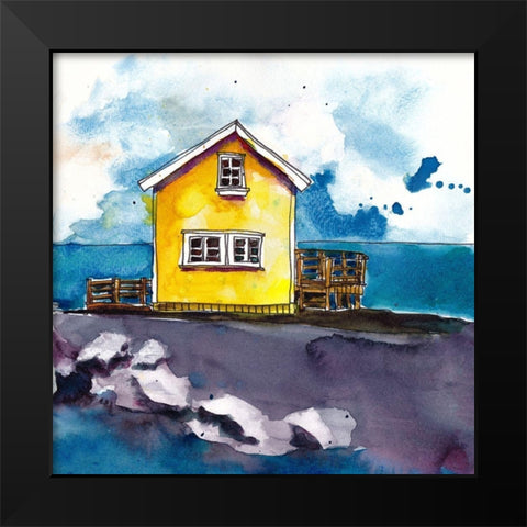 Cabin Scape I Black Modern Wood Framed Art Print by McCreery, Paul