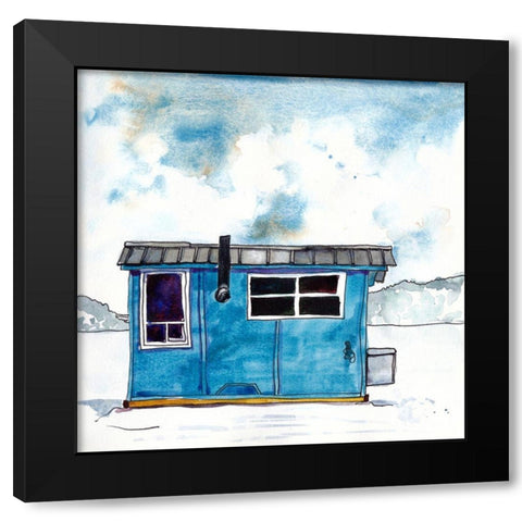 Cabin Scape III Black Modern Wood Framed Art Print with Double Matting by McCreery, Paul