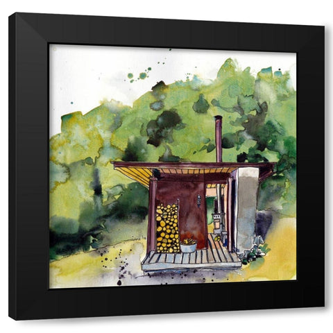 Cabin Scape V Black Modern Wood Framed Art Print by McCreery, Paul