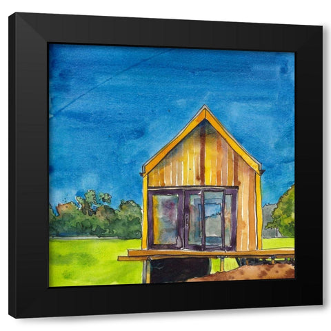 Cabin Scape VI Black Modern Wood Framed Art Print with Double Matting by McCreery, Paul