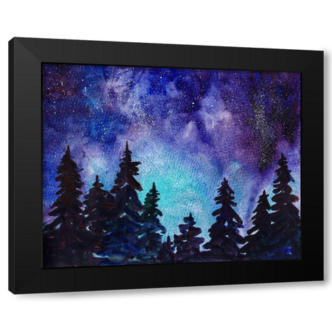 Night Sky III Black Modern Wood Framed Art Print by McCreery, Paul