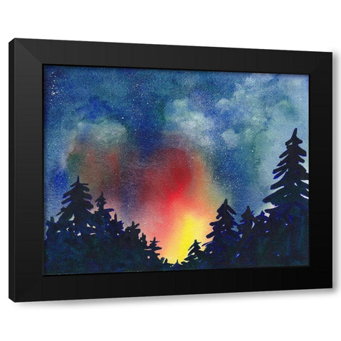 Night Sky IV Black Modern Wood Framed Art Print by McCreery, Paul