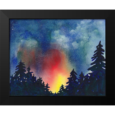 Night Sky IV Black Modern Wood Framed Art Print by McCreery, Paul