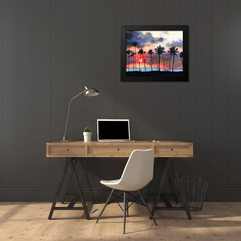 Night Sky V Black Modern Wood Framed Art Print by McCreery, Paul