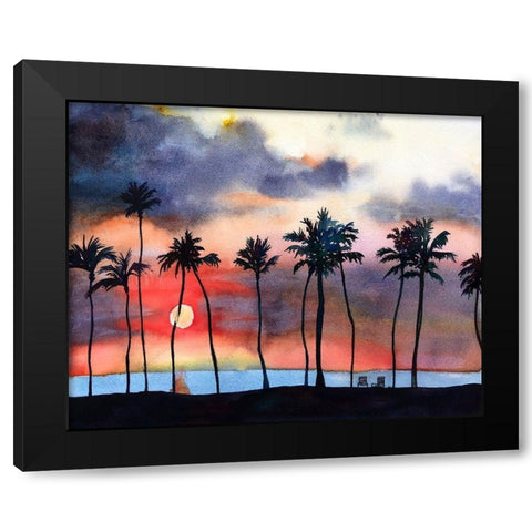 Night Sky V Black Modern Wood Framed Art Print by McCreery, Paul