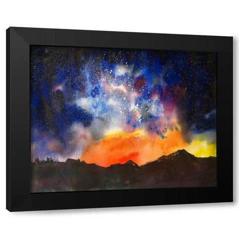 Night Sky VI Black Modern Wood Framed Art Print with Double Matting by McCreery, Paul