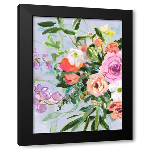 Mottled Flora I Black Modern Wood Framed Art Print by Borges, Victoria