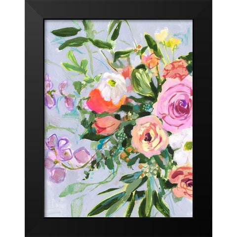 Mottled Flora I Black Modern Wood Framed Art Print by Borges, Victoria