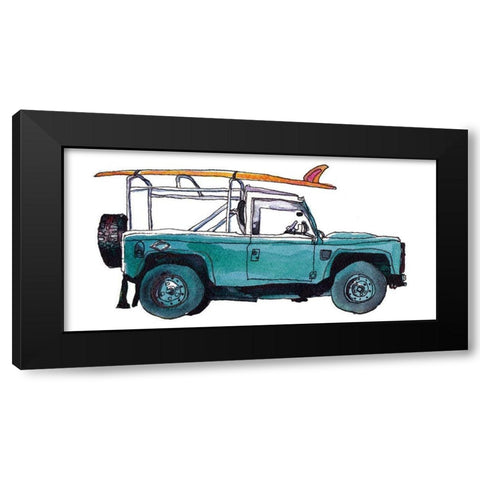 Surf Car I Black Modern Wood Framed Art Print by McCreery, Paul