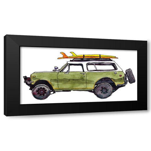 Surf Car II Black Modern Wood Framed Art Print by McCreery, Paul
