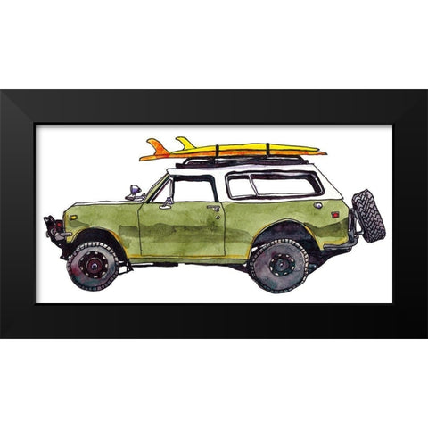 Surf Car II Black Modern Wood Framed Art Print by McCreery, Paul