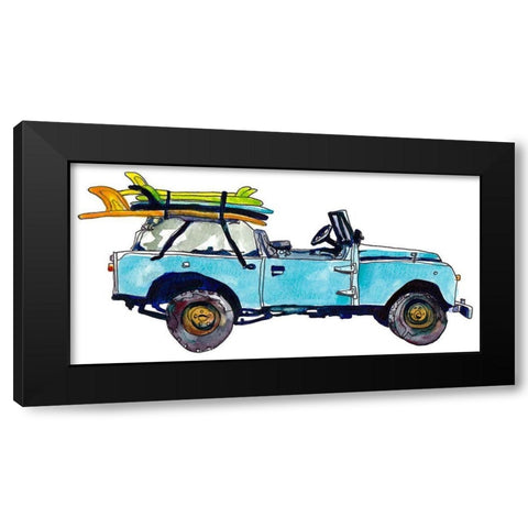 Surf Car III Black Modern Wood Framed Art Print by McCreery, Paul