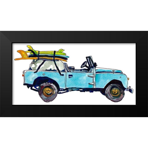 Surf Car III Black Modern Wood Framed Art Print by McCreery, Paul