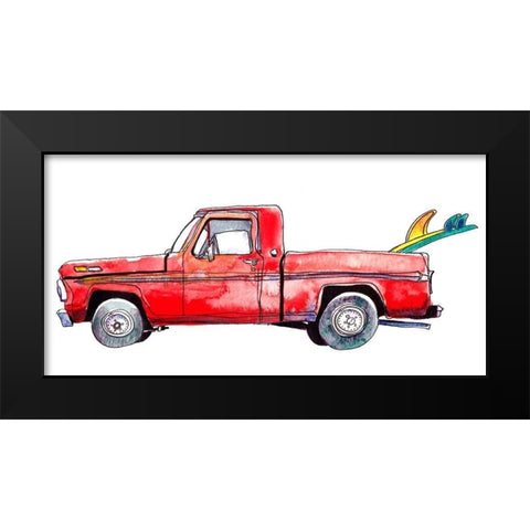 Surf Car IV Black Modern Wood Framed Art Print by McCreery, Paul