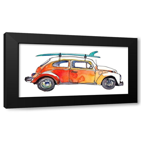 Surf Car V Black Modern Wood Framed Art Print by McCreery, Paul