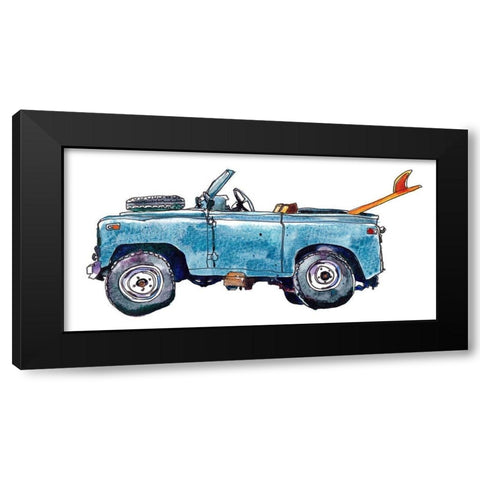 Surf Car VI Black Modern Wood Framed Art Print with Double Matting by McCreery, Paul