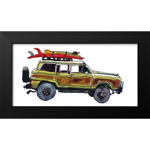 Surf Car VII Black Modern Wood Framed Art Print by McCreery, Paul