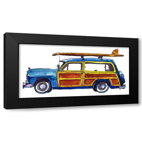 Surf Car IX Black Modern Wood Framed Art Print with Double Matting by McCreery, Paul