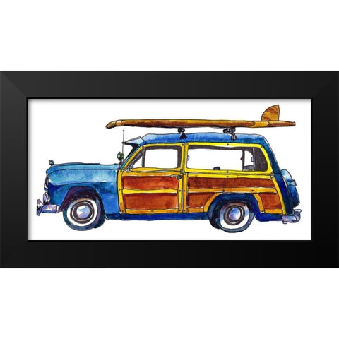 Surf Car IX Black Modern Wood Framed Art Print by McCreery, Paul