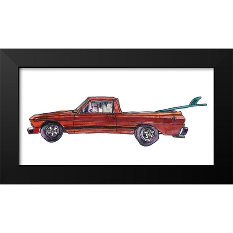 Surf Car X Black Modern Wood Framed Art Print by McCreery, Paul