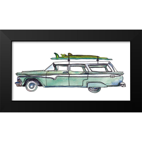 Surf Car XI Black Modern Wood Framed Art Print by McCreery, Paul