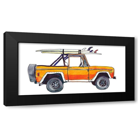 Surf Car XIII Black Modern Wood Framed Art Print by McCreery, Paul