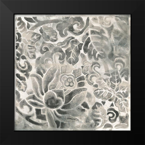 Antique Stone Tile II Black Modern Wood Framed Art Print by Vess, June Erica