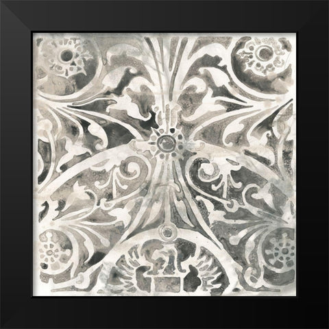 Antique Stone Tile IV Black Modern Wood Framed Art Print by Vess, June Erica