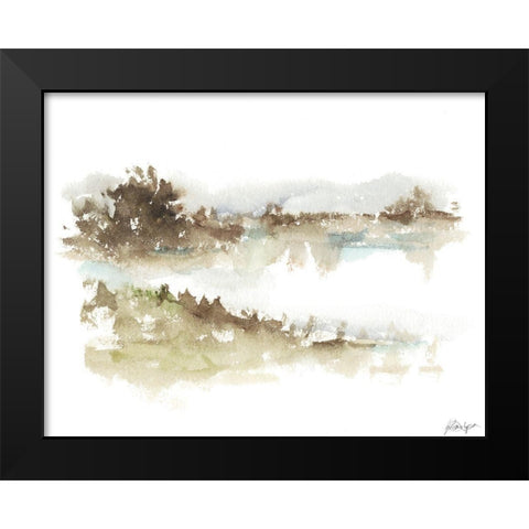 Turquoise Reflection I Black Modern Wood Framed Art Print by Harper, Ethan