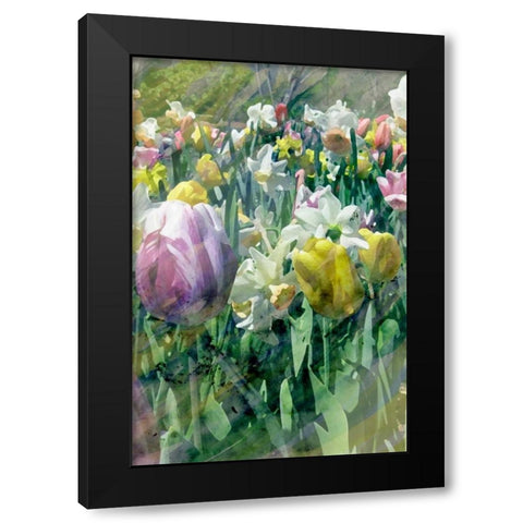 Spring at Giverny II Black Modern Wood Framed Art Print with Double Matting by Ilosky, Pam