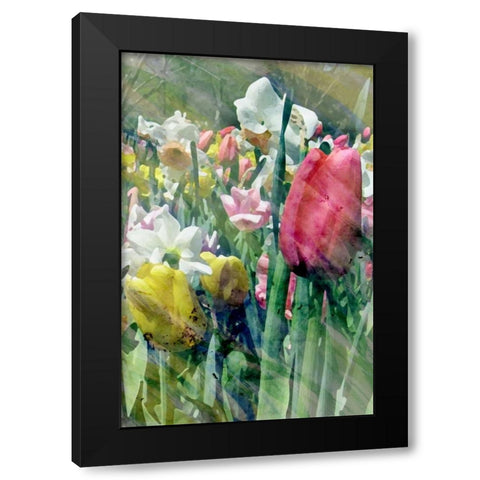 Spring at Giverny III Black Modern Wood Framed Art Print with Double Matting by Ilosky, Pam