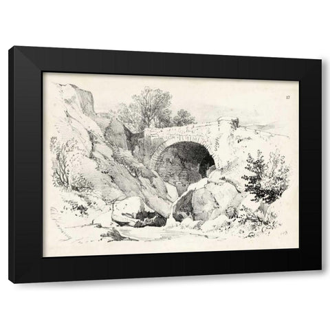 Idyllic Landscape V Black Modern Wood Framed Art Print by Harding, J.D.